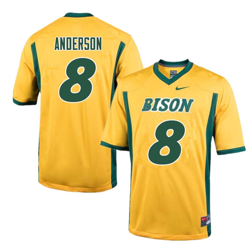 Men #8 Bruce Anderson North Dakota State Bison College Football Jerseys Sale-Yellow - Click Image to Close